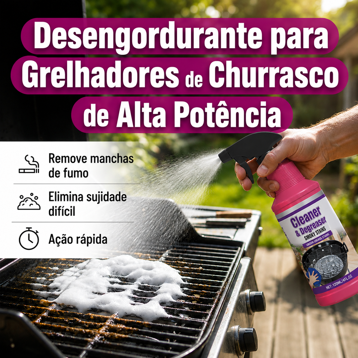 Desengordurante Ultra Potente para Gorduras Incrustadas e Superfícies de Cozinha