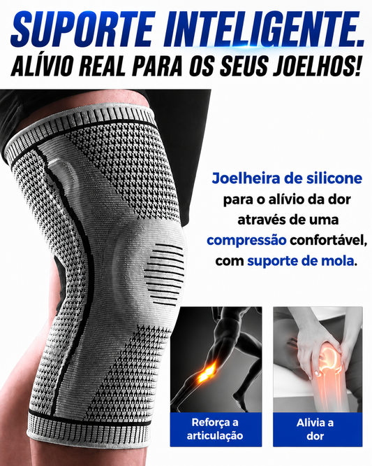 Joelheira de Proteção com Almofada de Silicone para a Rótula