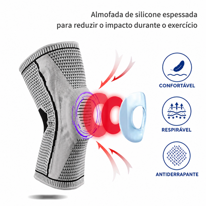Joelheira de Proteção com Almofada de Silicone para a Rótula