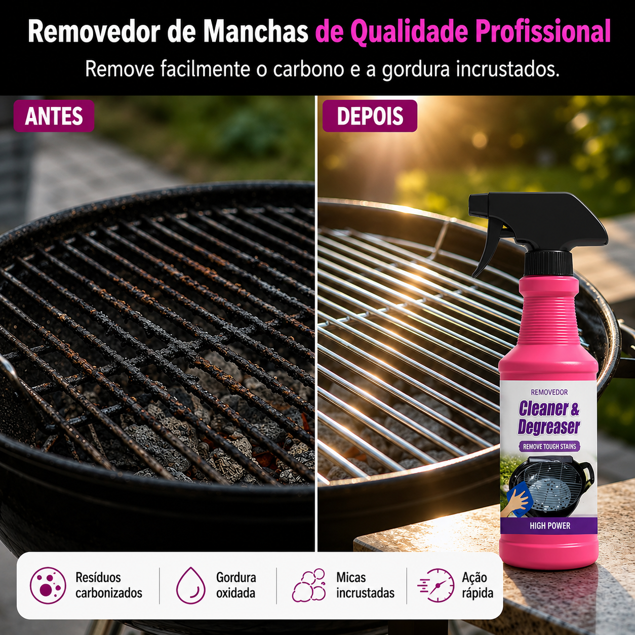 Desengordurante Ultra Potente para Gorduras Incrustadas e Superfícies de Cozinha