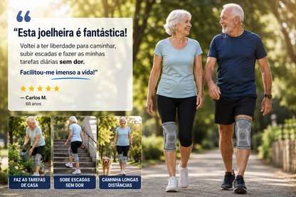 Joelheira de Proteção com Almofada de Silicone para a Rótula