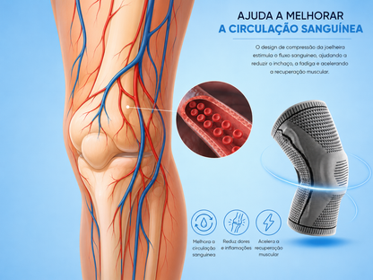Joelheira de Proteção com Almofada de Silicone para a Rótula