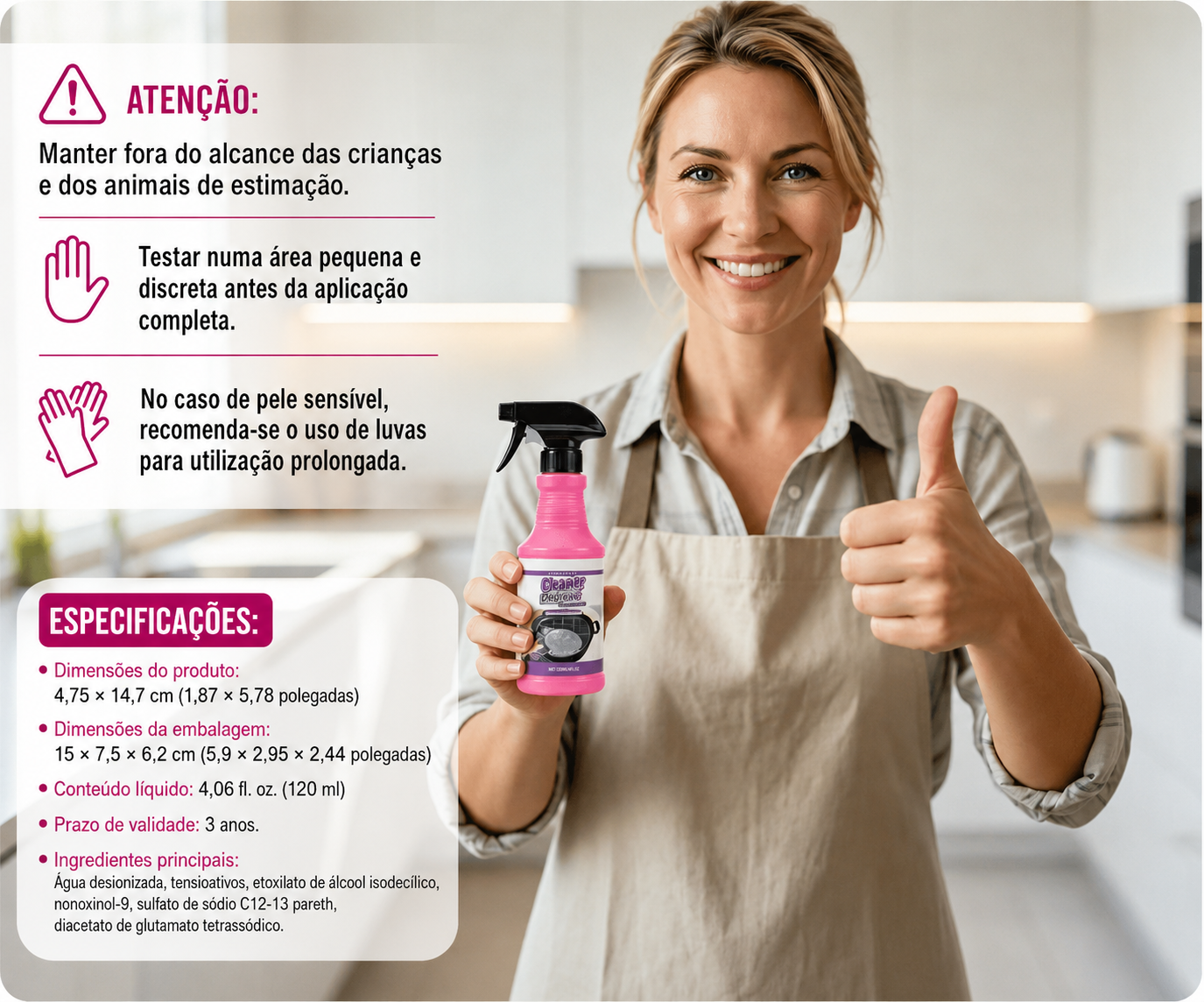 Desengordurante Ultra Potente para Gorduras Incrustadas e Superfícies de Cozinha